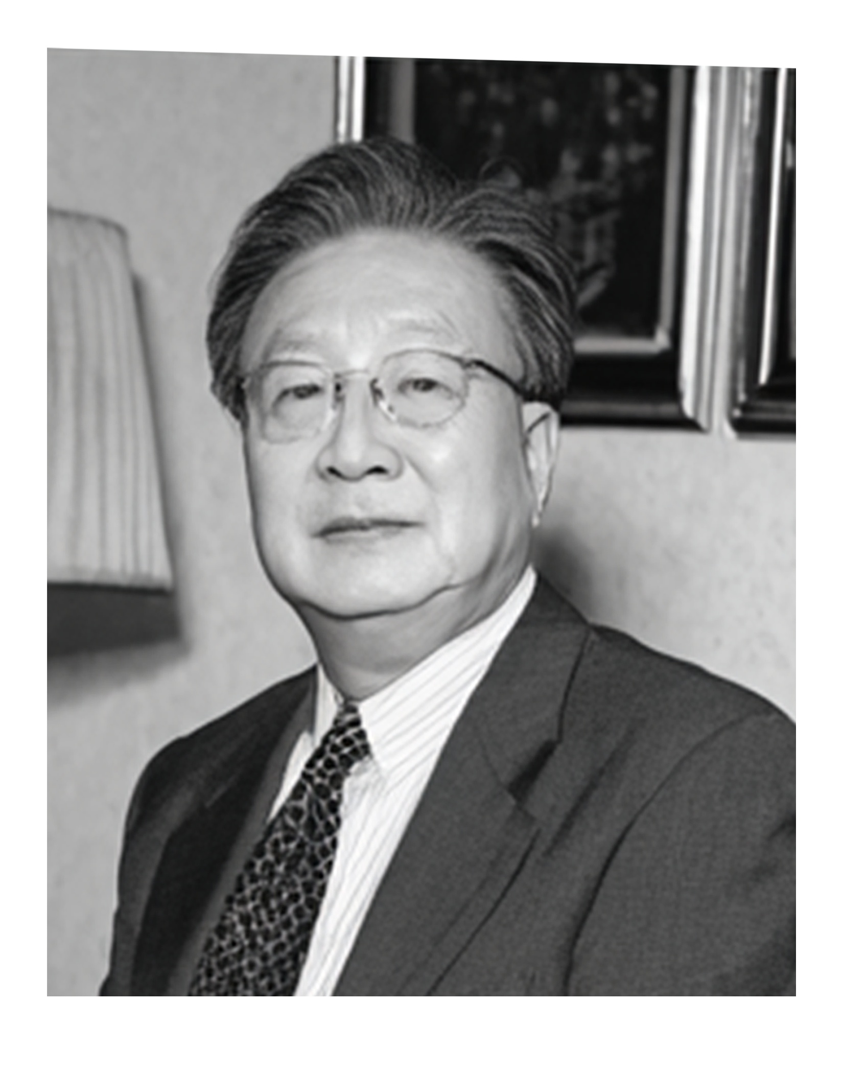 복원 전: 흐린 흑백 단독 초상