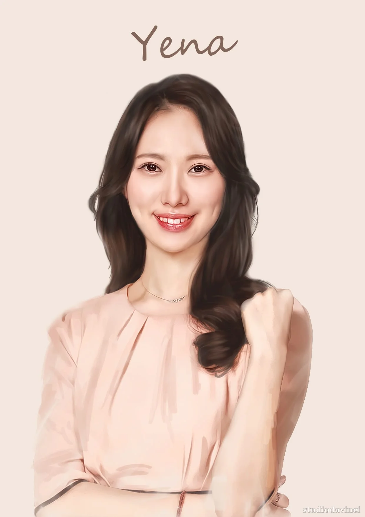 정밀 디지털 페인팅 — 사진 한 장에 캘리그래피를 얹은 단독 한 점 수정본