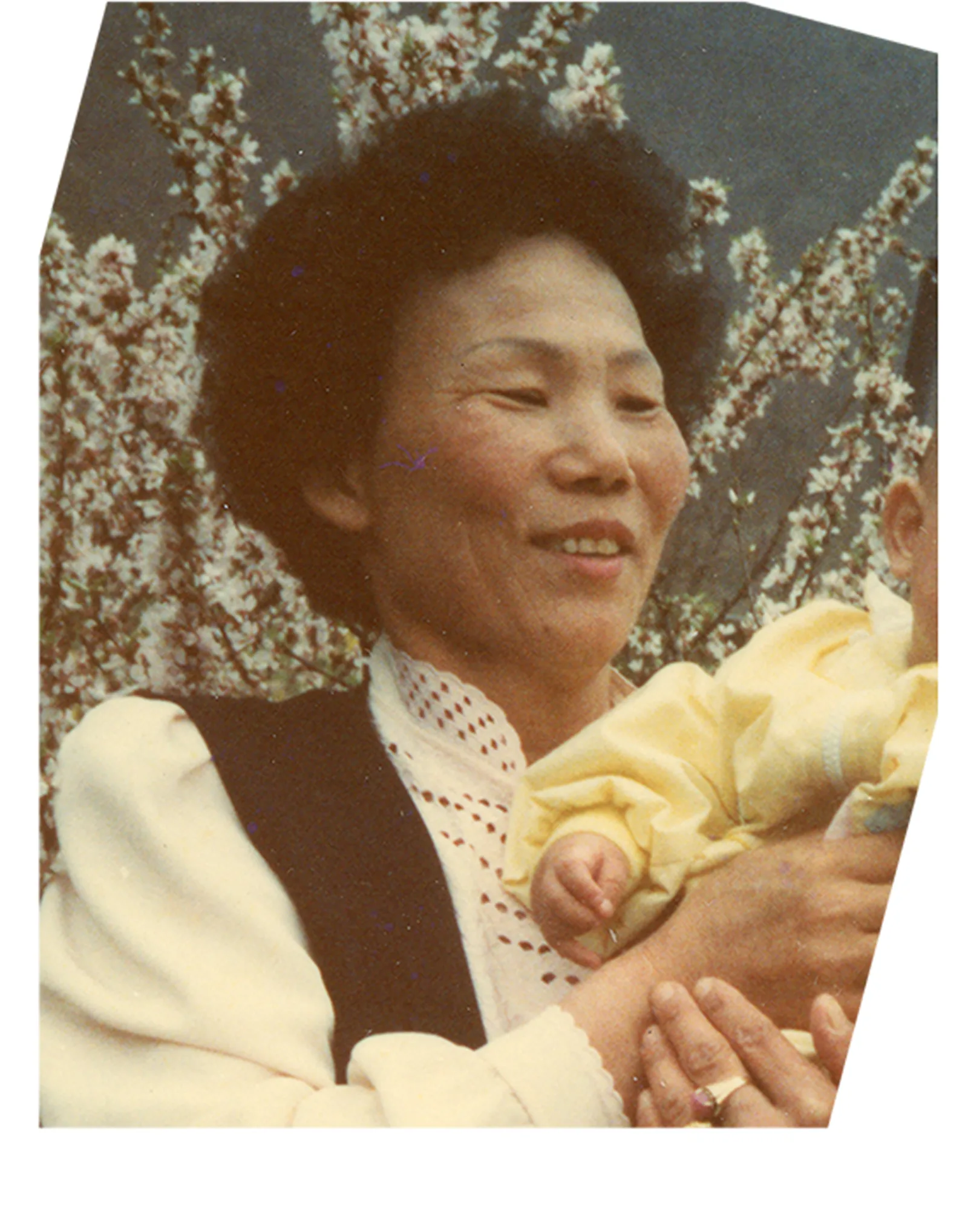 Memorial portrait from a family photo — extracting one person from a group shot — original