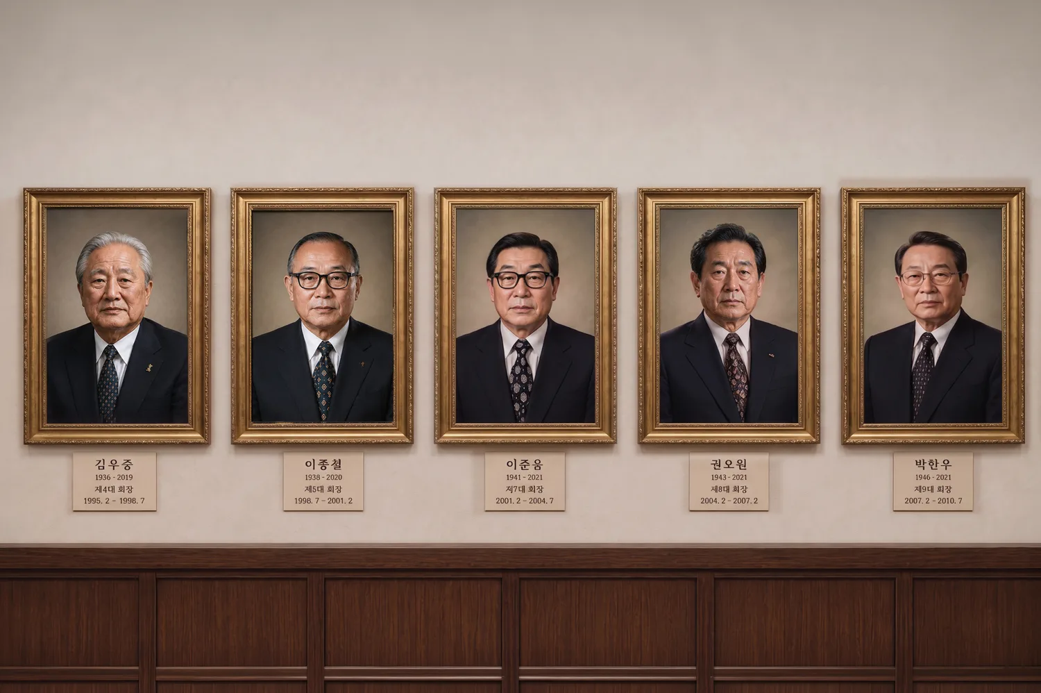 한 톤으로 통일된 역대 초상 갤러리