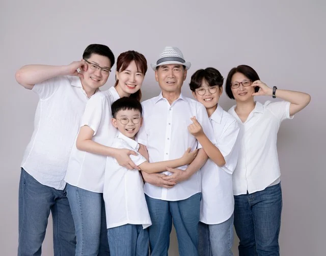 대가족 가족사진 예시