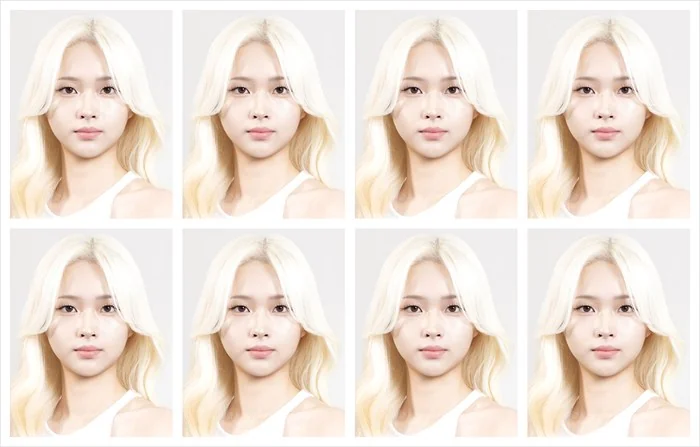 민증 8장이 한 판에 인화된 예시